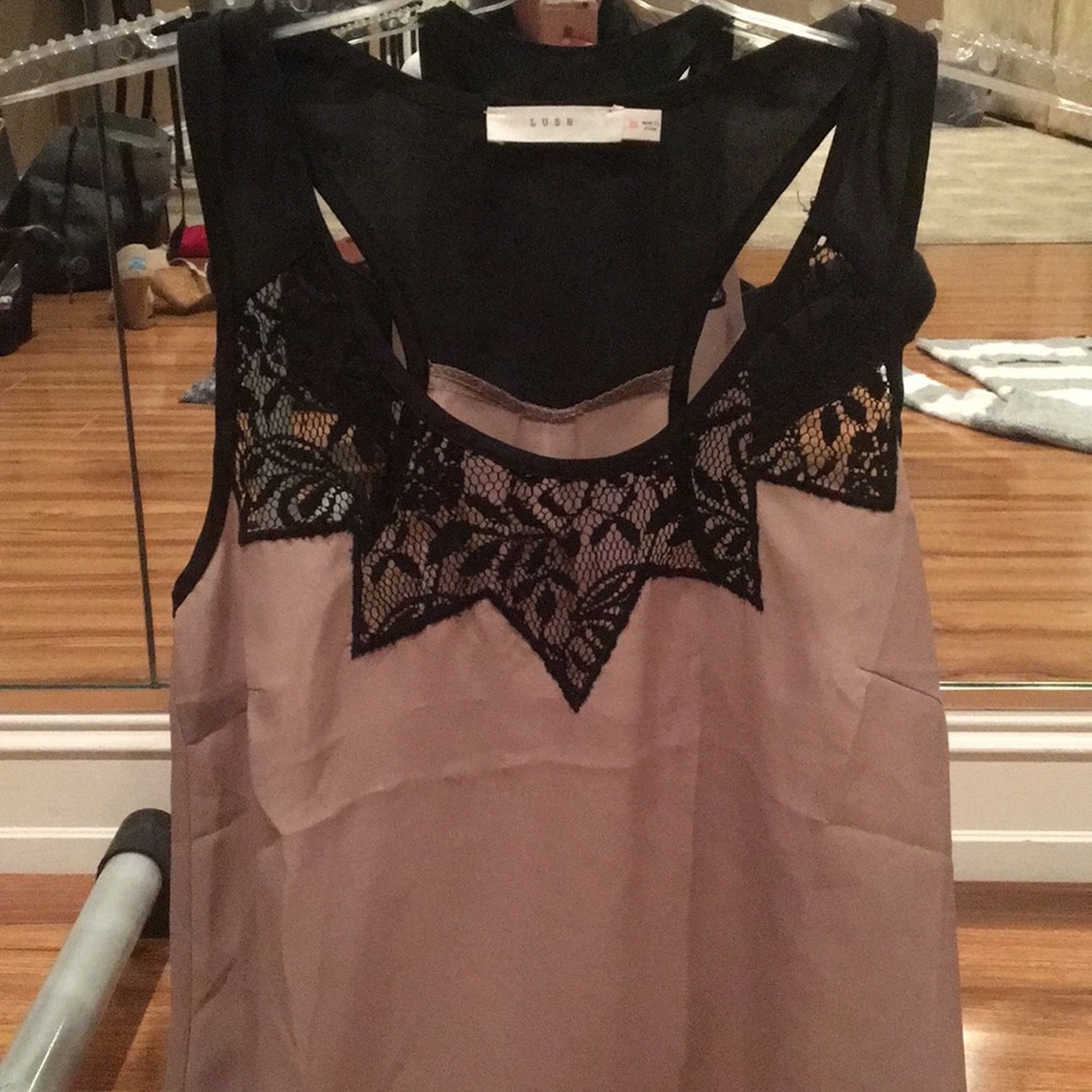 Lush, racer-back blouse